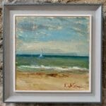 Hengistbury Head Beach to Isle of Wight Framed