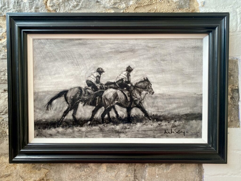 monochrome gallops vii framed