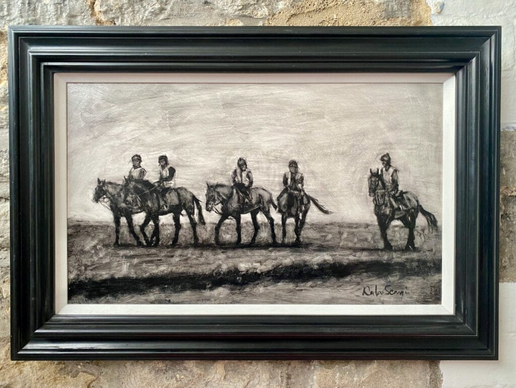monochrome gallops viii framed