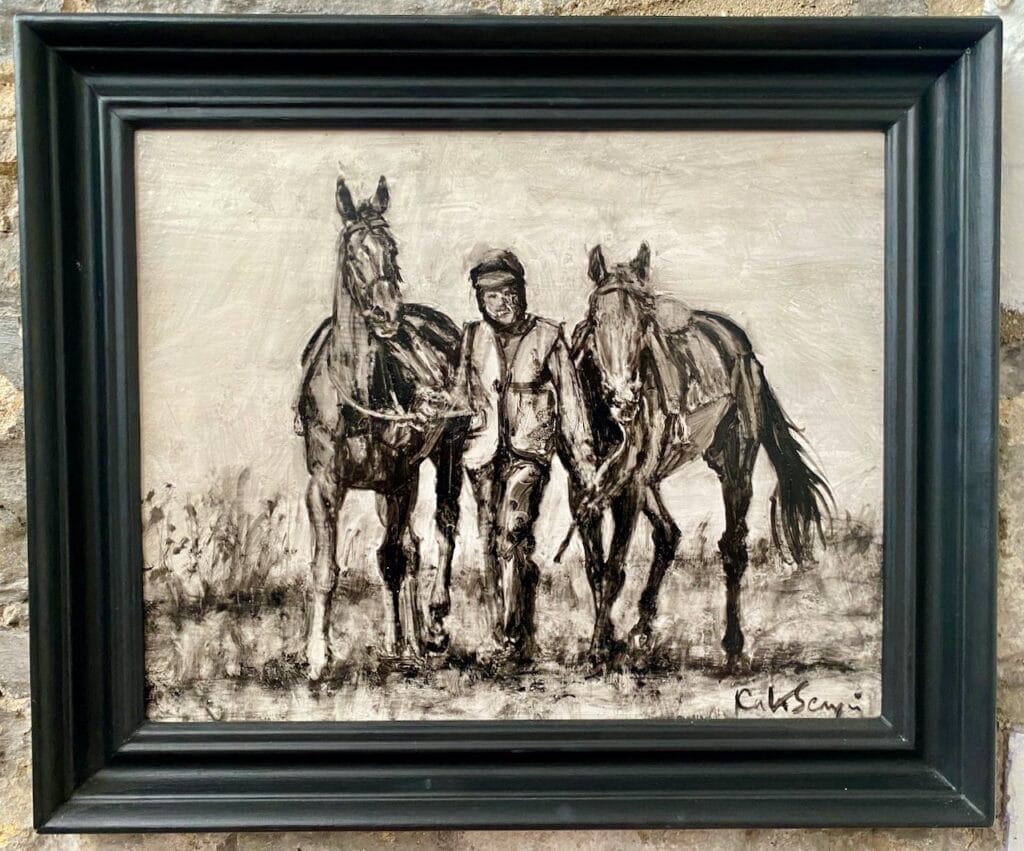 monochrome leading framed